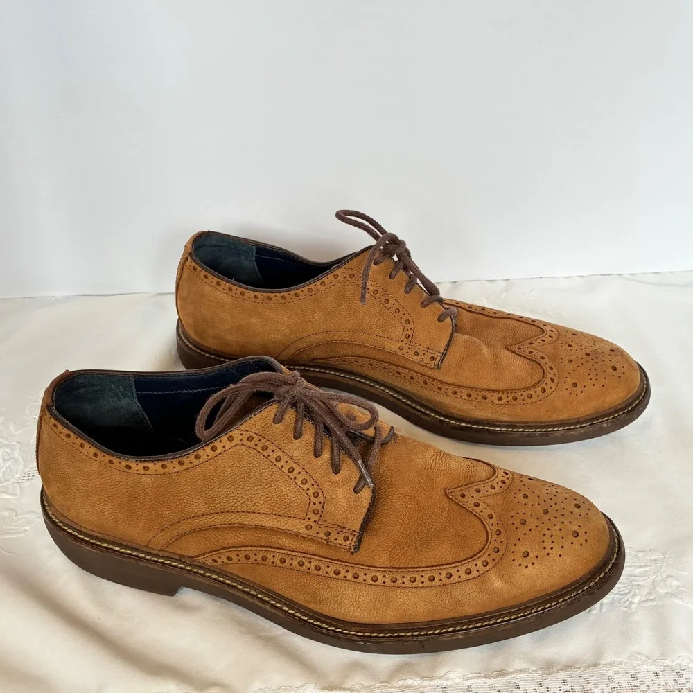 Cole Haan Oxford 11.5 Wingtip Brogue Leather Dress Shoes Preppy Classic Office